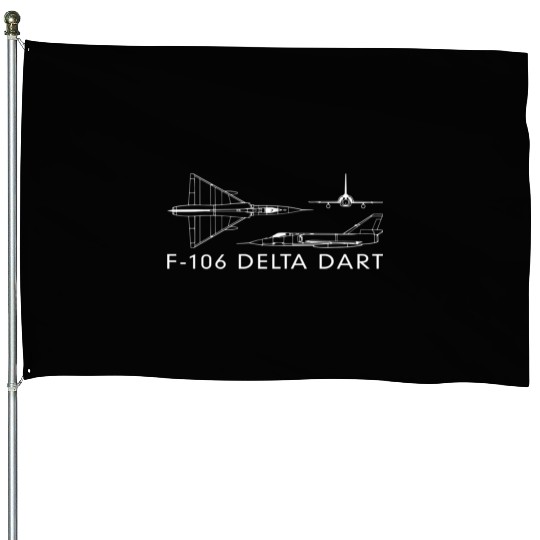 F-106 Delta Dart Interceptor Fighter Plane House Flags