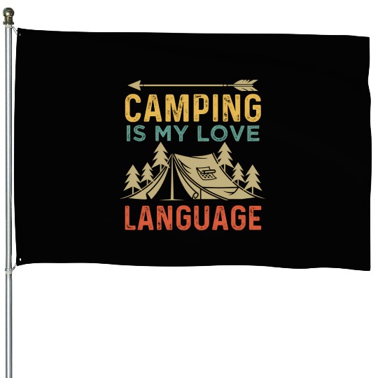 Camg Is My Love Language Camper Camp Camg House Flags