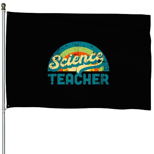 Science Teacher Retro Vintage 70S 80S Groovy Distr House Flags