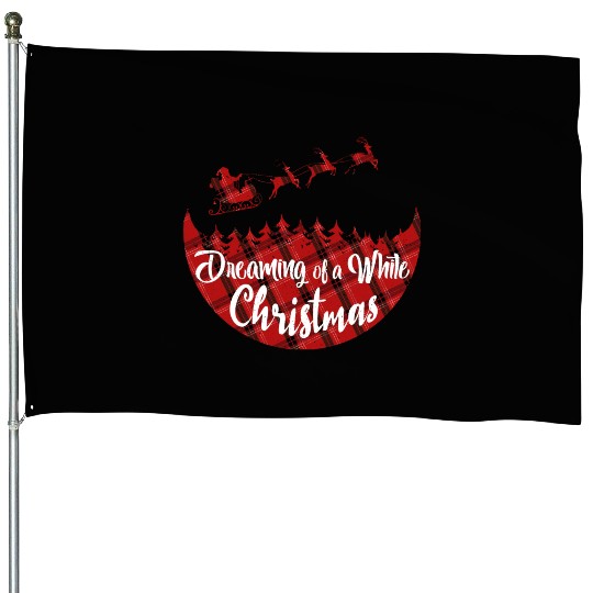 Dreaming of a White Christmas House Flags