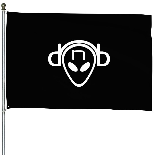 Drum And Bass Alien Dnb Ufo For Junglist House Flags