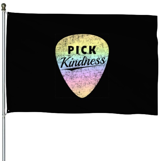 Pastel Rainbow Guitar Pick Pun Anti-Bullying Pick House Flags