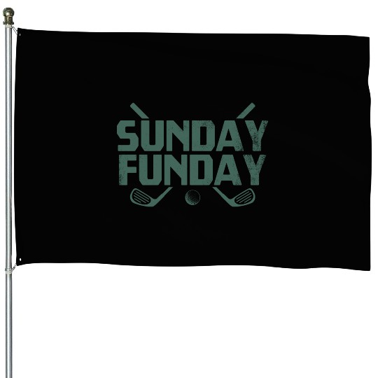Sunday Funday Golf House Flags