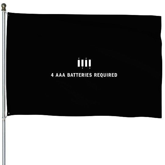 4 AAA Batteries Required House Flags