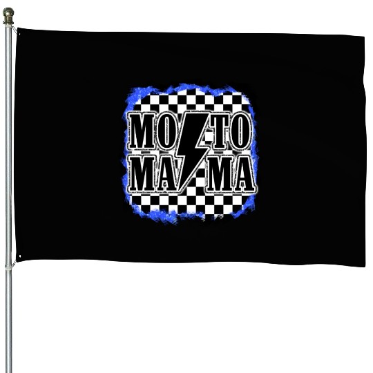 Moto Mama Motocross Racing Dirt Bike Mom Son Race House Flags