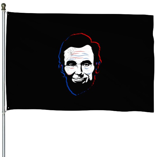 Merica Lincoln Independence Day USA Party House Flags