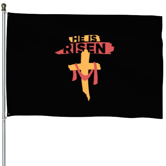 He Is Risen Christian Easter House Flags