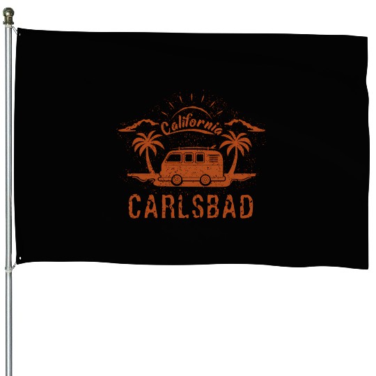 Carlsbad Ca California Surfing Beach House Flags
