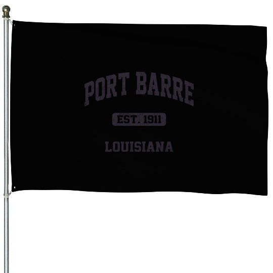 Port Barre Louisiana La State Athletic Style House Flags