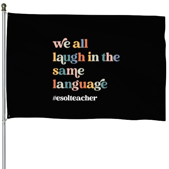 Esol Teacher Esl Student Retro Back To School Firs House Flags