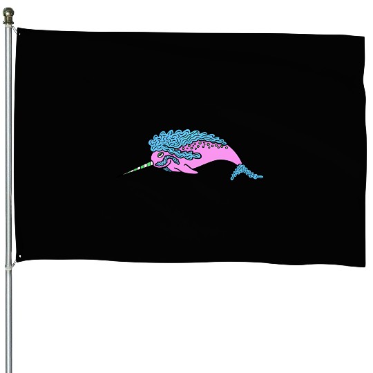 Seapoodle Narwhal House Flags