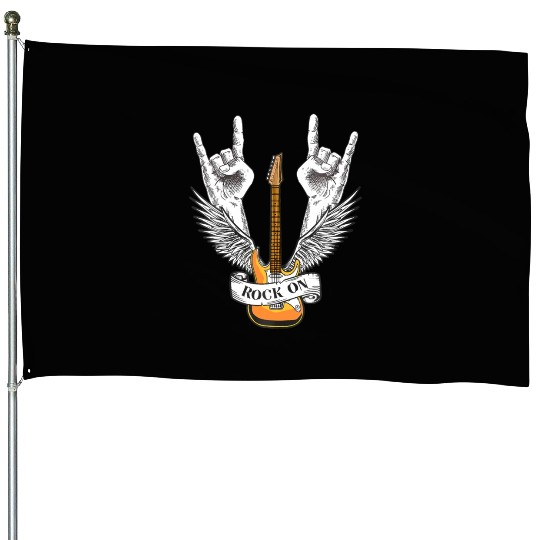 Rock And Roll - Electronic Rock Guitar House Flags