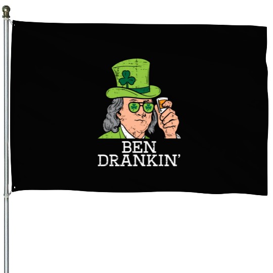 Ben Drankin Saint Paddys St Patric Day House Flags