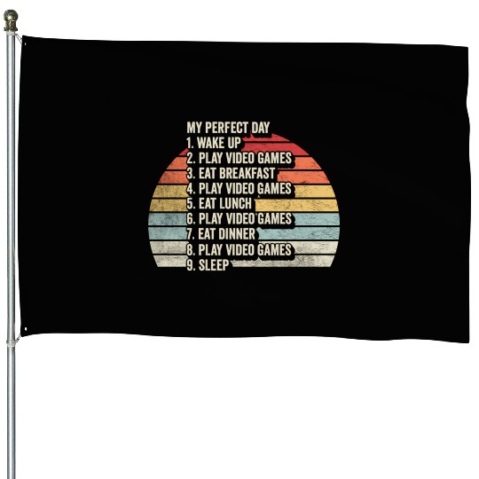 The Perfect Gaming Day Suprise For Gamer House Flags