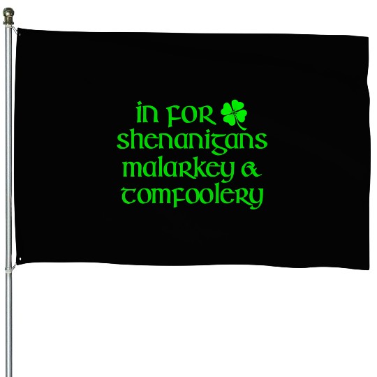 In For Shenanigans Malarkey Tomfoolery St Patric D House Flags