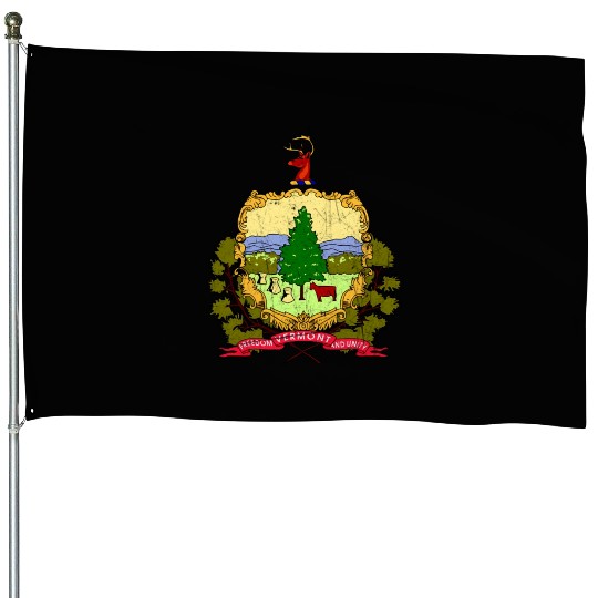 Vermont Flag State Vintage House Flags