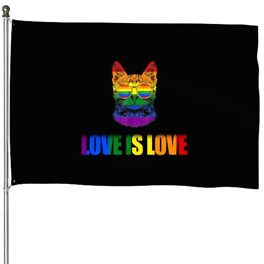 love Is Love Gay Pride House Flags