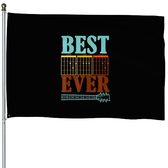 Best Dad Ever Musician Guitarist Musical House Flags