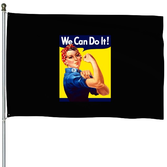Rosie The Riveter We Can Do It House Flags