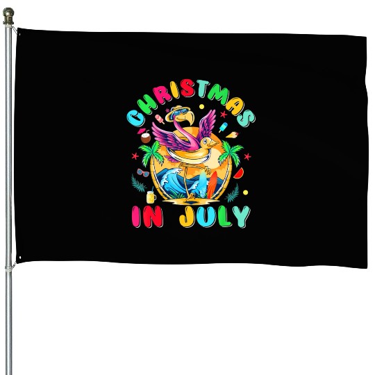 Just A Girl Who Loves Christmas In July Summer House Flags