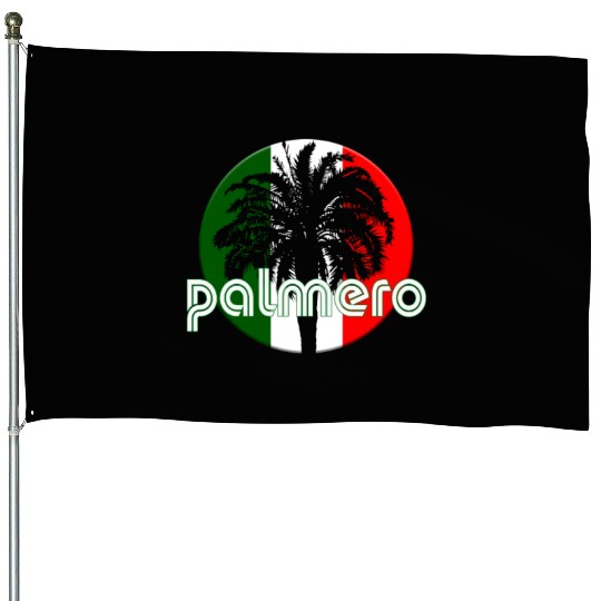 Palmero Italy Flag Native Palm Tree Italian House Flags