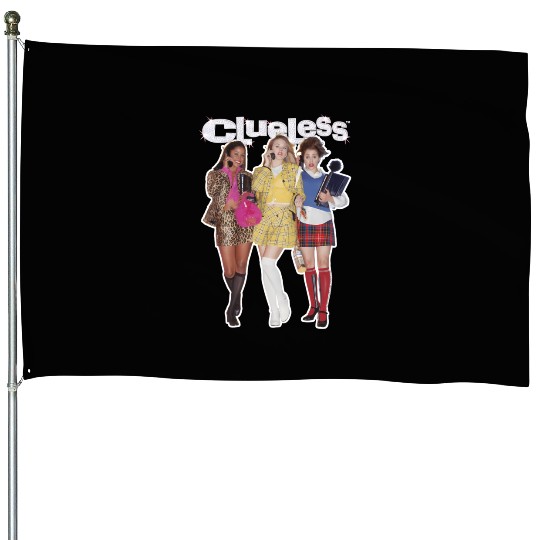 Clueless Bedazzled Logo House Flags