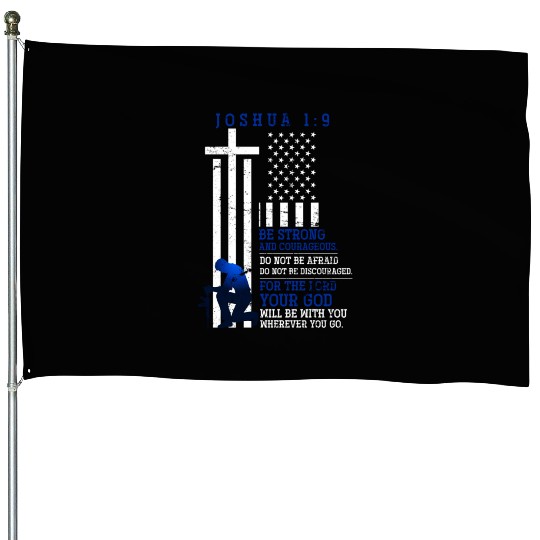 Holy Bible Verse Us Flag American Christian Prayer House Flags