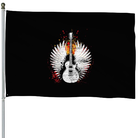 Musician Guitar Player Guitar House Flags