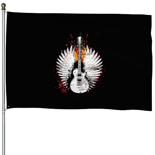 Musician Guitar Player Guitar House Flags