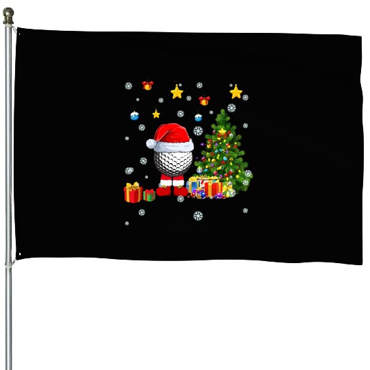 Santa Golf Ball Christmas Tree Player Coach Fan House Flags