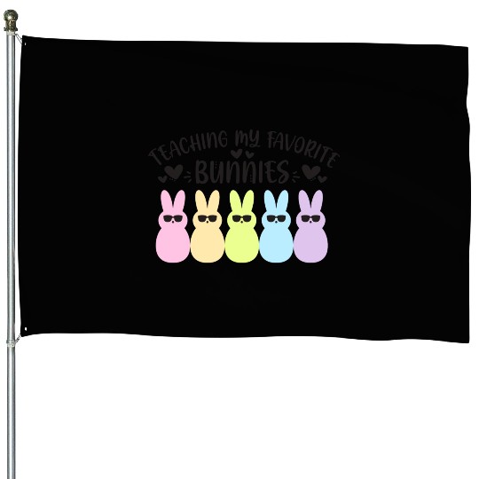 Teaching Favorite Bunnies Teacher Easter House Flags