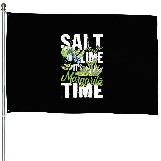 Salt And Lime It'S Margarita Time Pub Crawl Pytime House Flags