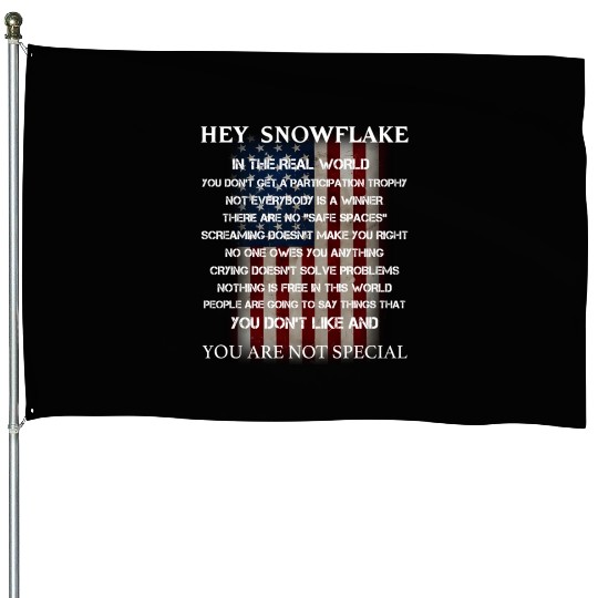 Hey Snowflake In The Real World Veteran House Flags