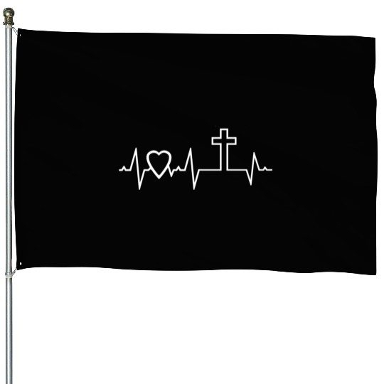 Christian Cross I Love Jesus Easter Resurrection House Flags