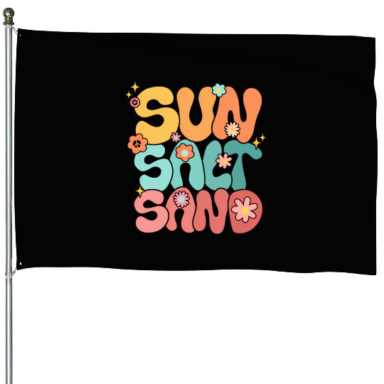 Sun Salt Sand Summer Family Vacation Hawaii Beach House Flags