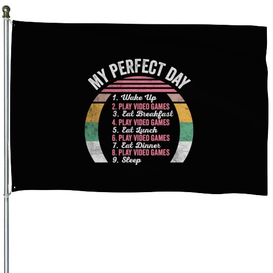 The Perfect Gaming Day Suprise For Gamer House Flags