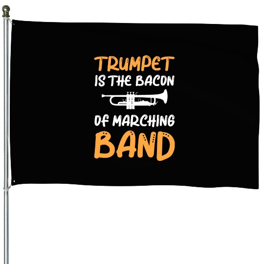 Marching Band Trumpet Music Teacher Instrument House Flags