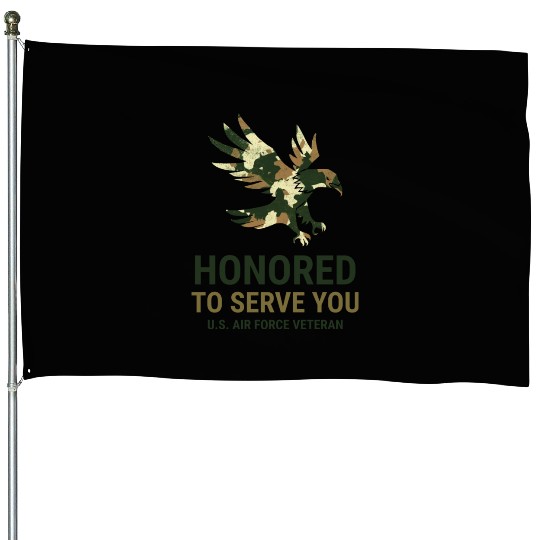 Honored To Serve You Us Air Force Vetera House Flags