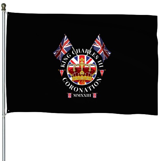 King Charles Iii British Monarch Royal Coronation House Flags
