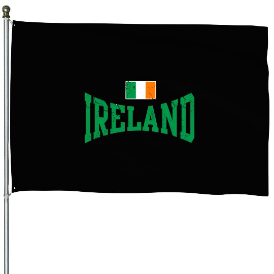 St Patricks Day Ireland Irish Flag Distressed House Flags