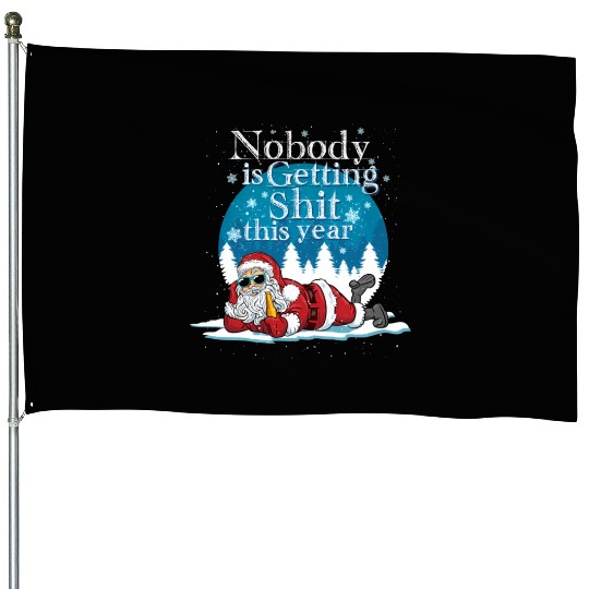 Santa 2020 Claus Ugly Bad Santa House Flags
