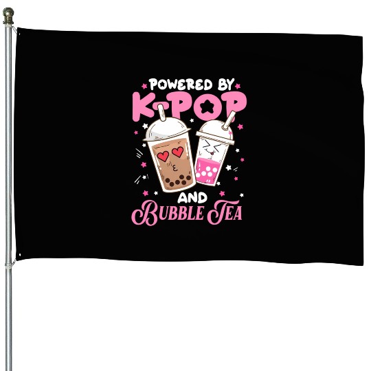 Boba Tea aii Anime Powered By Kpop And Bubble House Flags