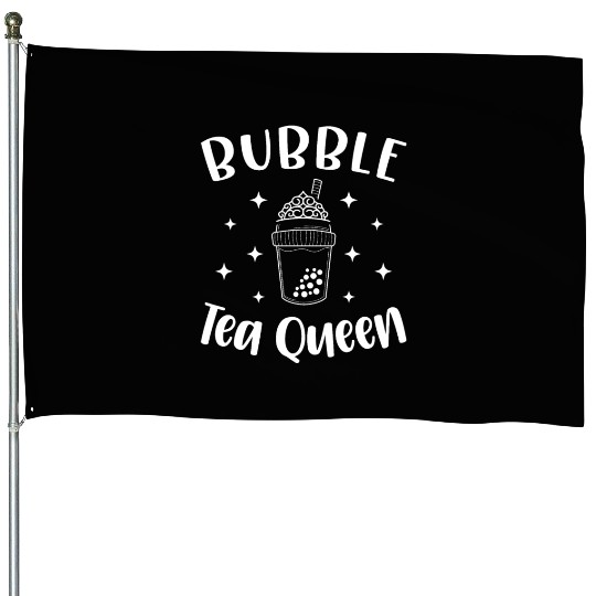 Bubble Tea Queen Boba Tea Drinker Korean Drink House Flags