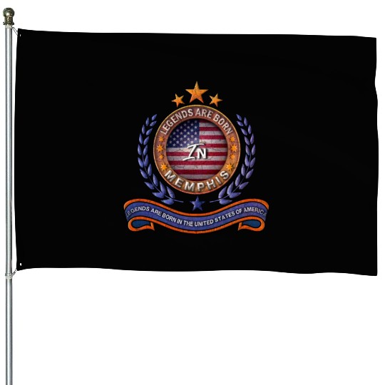 Legends of Memphis Tennessee Retro USA Flag House Flags
