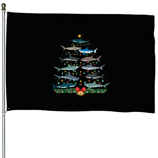 Shark Tree Ornament Shark House Flags