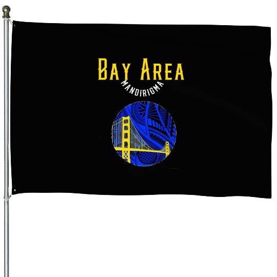 San Francisco Bay Area Bridge Polynesian Warrior T House Flags