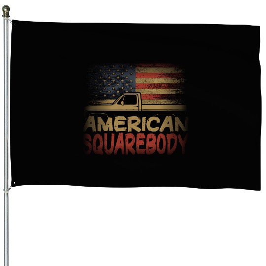 American Flag Square Body American Squarebody Truc House Flags