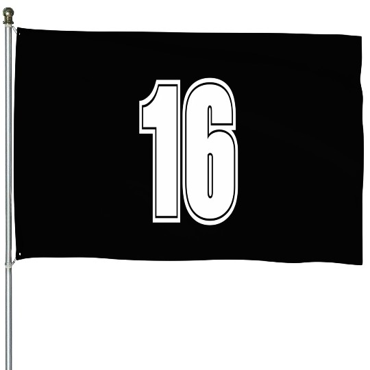 Varsity Sports Team Jersey Number 16 White House Flags