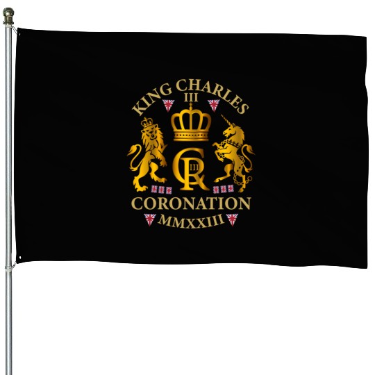 King Charles Iii British Monarch Royal Coronation House Flags