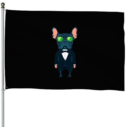 Frenchie The Gangster House Flags